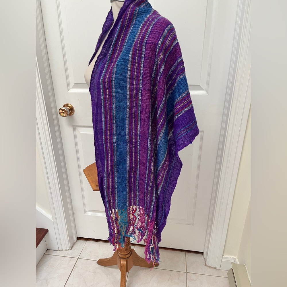 Striped Purple and Blue Shawl/scarf